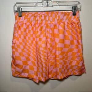 Aurelle Shorts Bikini Coverup Pink and Orange Size Large